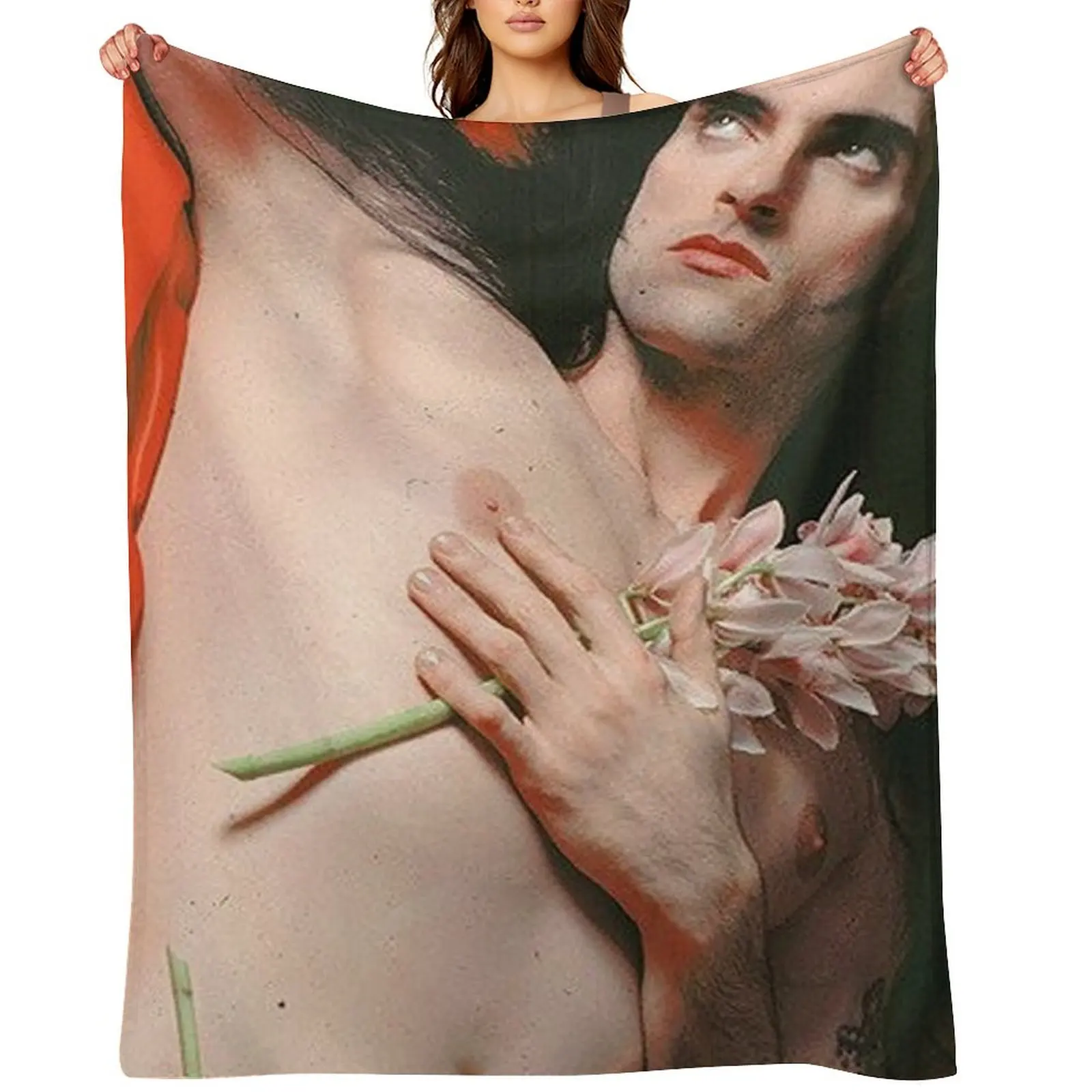 

Peter Steele with Flowers Throw Blanket Nap Plush Single Sofa Throw Blankets
