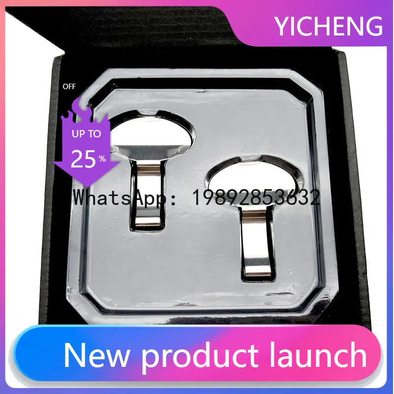 

Ashtray Holder silver Stainless Steel Ashtray Rectangular Ashtray Classic Style Set of 2 Stand Gift Box