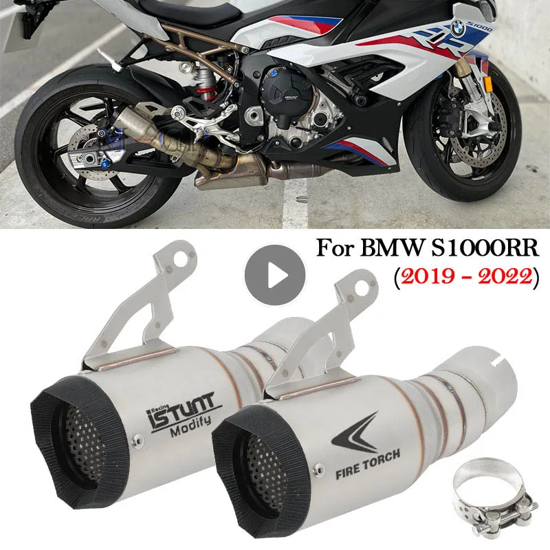 

Выхлопная система Slip-On для мотоцикла BMW S1000RR S1000 RR 2019-2022, модифицированный глушитель CNC, выхлопная труба для мотогонок