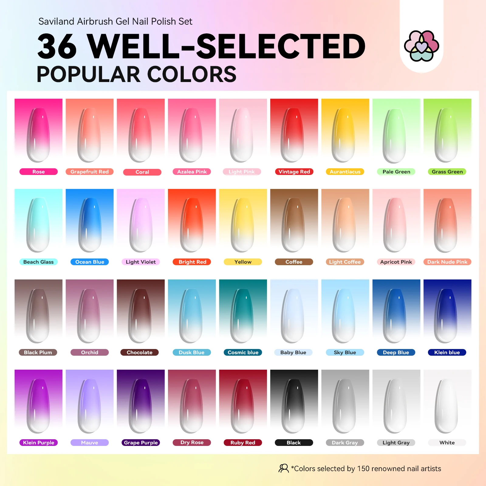 36 Colors Airbrush Gel Nail Polish Set No Need for Dilution Gel Polish Paint Use For Airbrush Spray Nail Art
