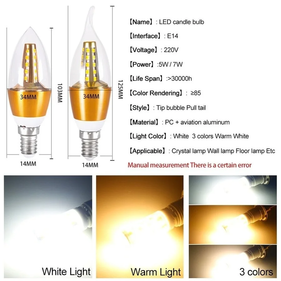 LED E27 E14 Retro Edison LED 220V Filament Bulb 110V Lamp Light Bulb  Glass Bulb Vintage Chandeliers Candle Light