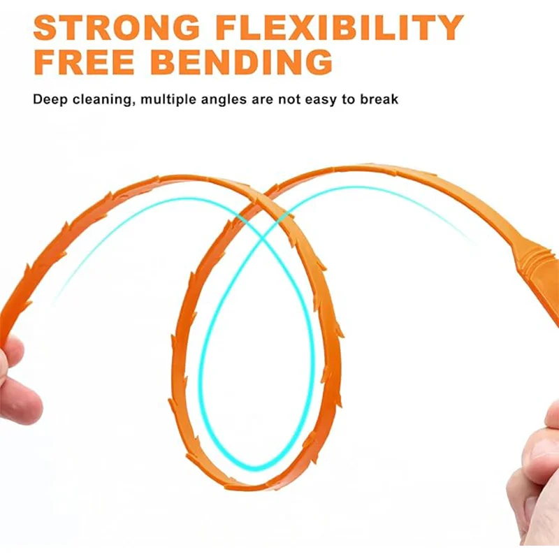 Strong Flexibility, Free Bending 68.5cm Drain Cleaners with 1-Inch V-Barbs. The Christmas Gift for Handy Homeowners!