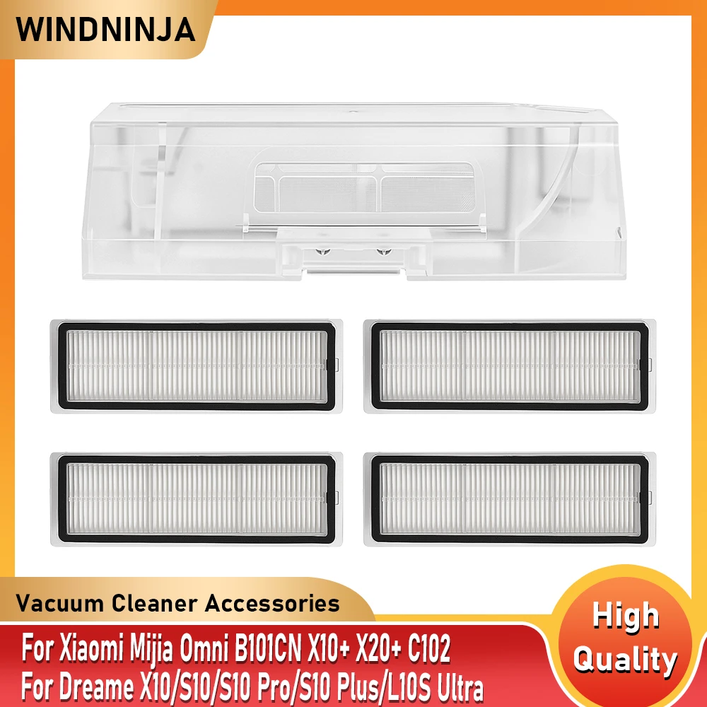 Contenitore Polvere con Filtro per Xiaomi Mijia Omni B101CN X10+ X20+ C102 e Dreame X10/S10/S10 Pro/S10 Plus/L10S Ultra - Ricambi per Aspirapolvere
