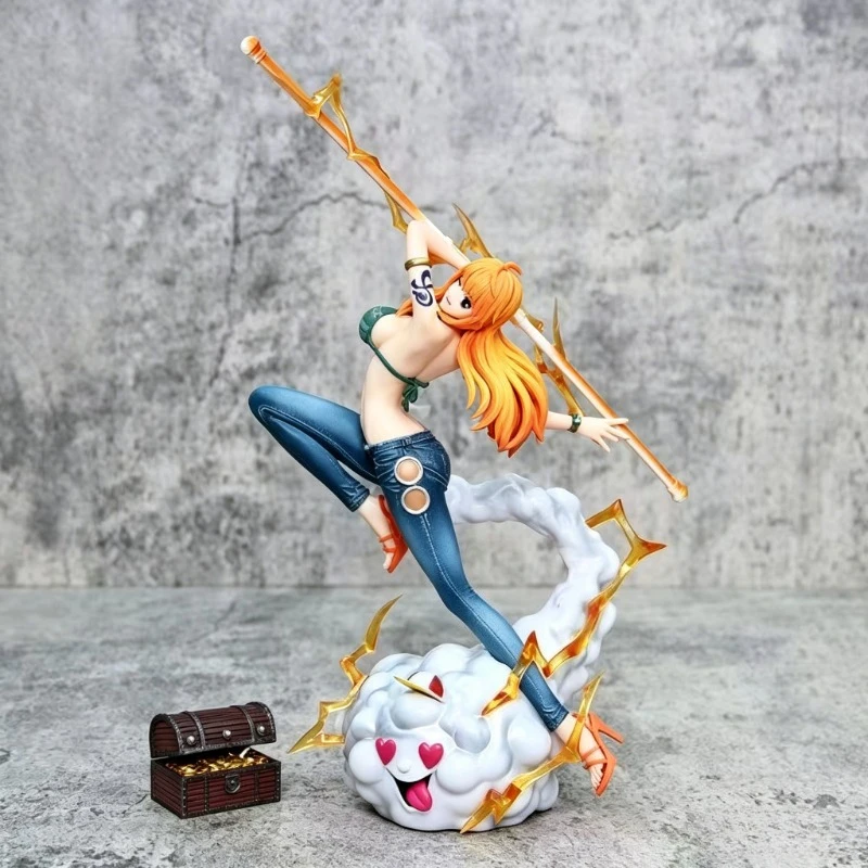 High aesthetic toy dolls sexy beauty Pirate Wang Nami 32cm Game and anime peripherals toy collectibles figure bookshelf ornament