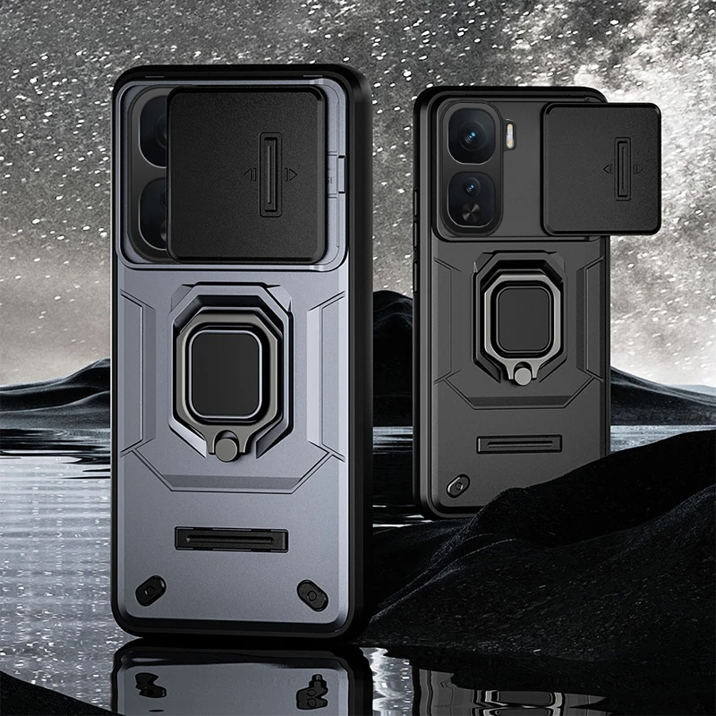 حافظة لهاتف IQOO Neo 10 مع شريحة عدسة حلقية لحماية نافذة درع شل لهاتف IQOO Neo 10 Fundas #2