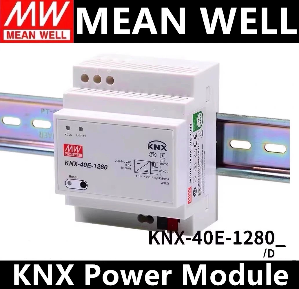 mean well integrated choke switching power supply para tp1256 smart home control knx40e1280 knx 40e 1280d 30v 384w 01