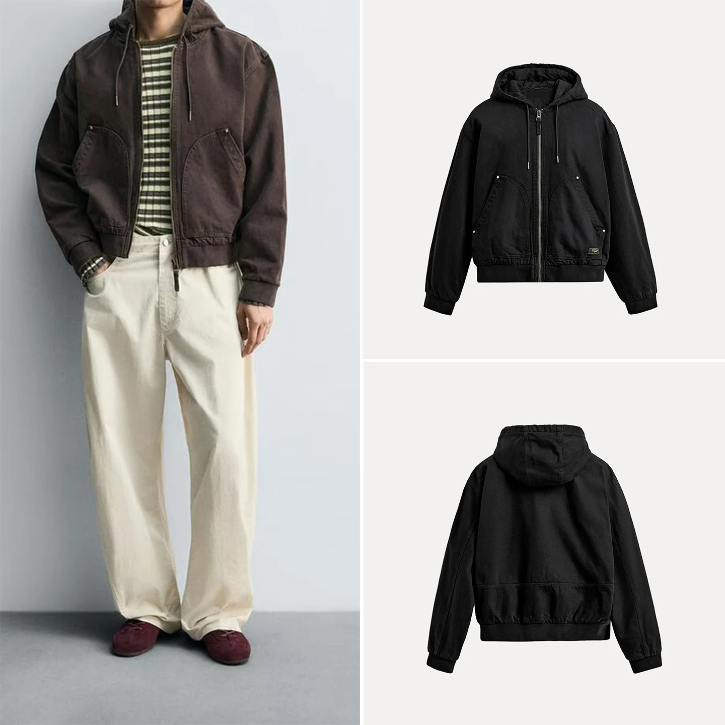 

Повседневная свободная куртка с капюшоном для мужчин, модный персональный матч, повседневное осеннее новое поступление, Z-стойка, длинная молния све