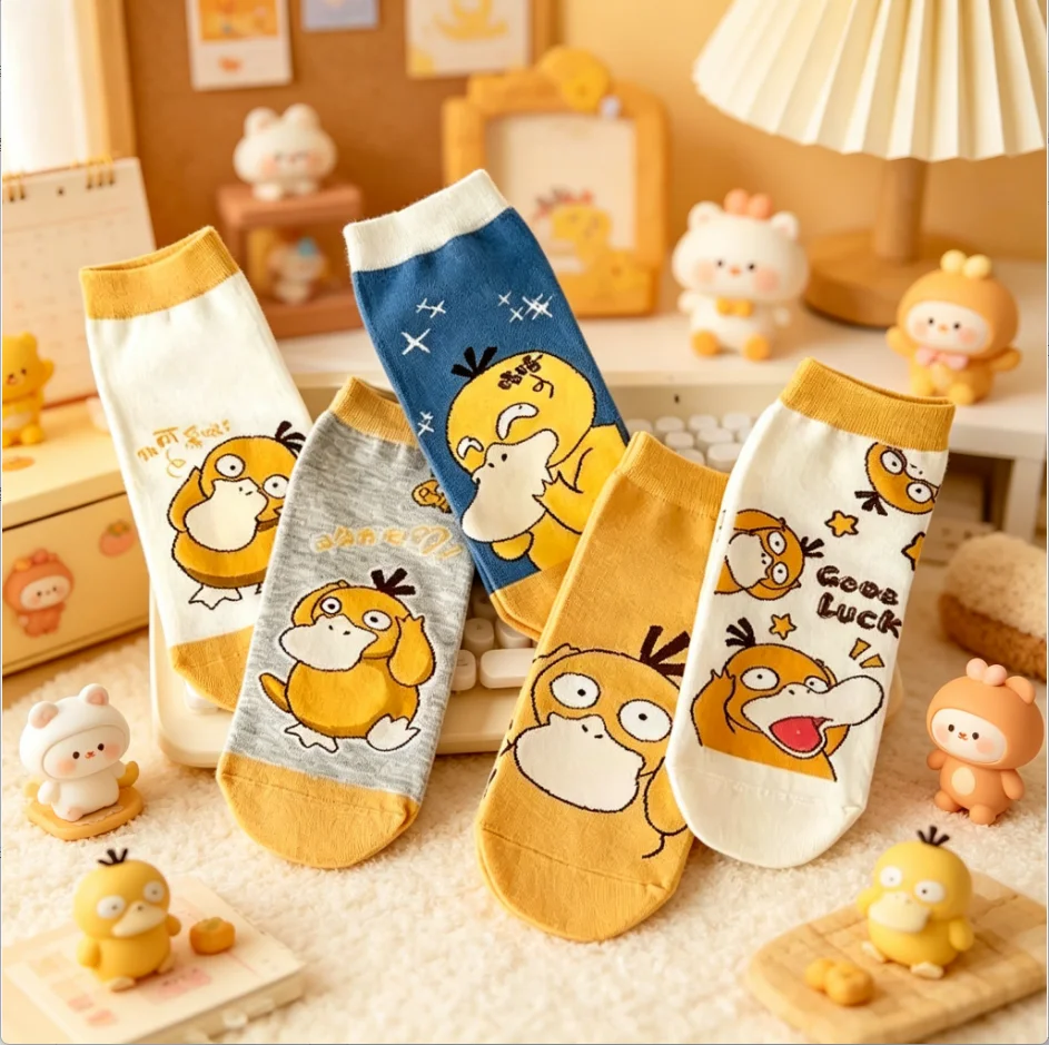 5/10 Pairs New Fashion Cartoon  Kawaii Pokemon Sweet Psyduck
