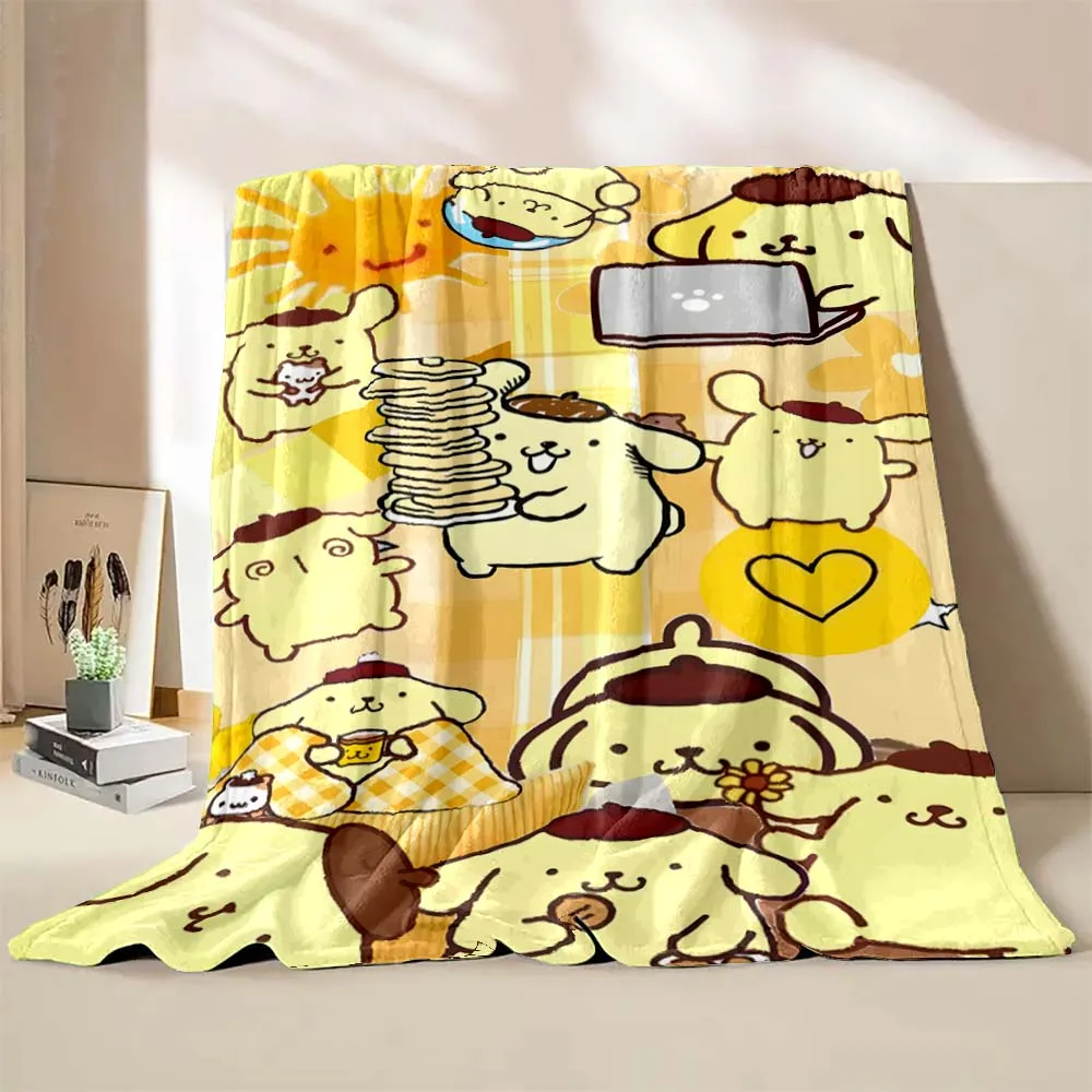 17 Style King Size Japanese Kawaii Pompom Purin Cartoon Blanket Soft Fluffy Soft Bed Throws Baby Girl Children Plush Blanket