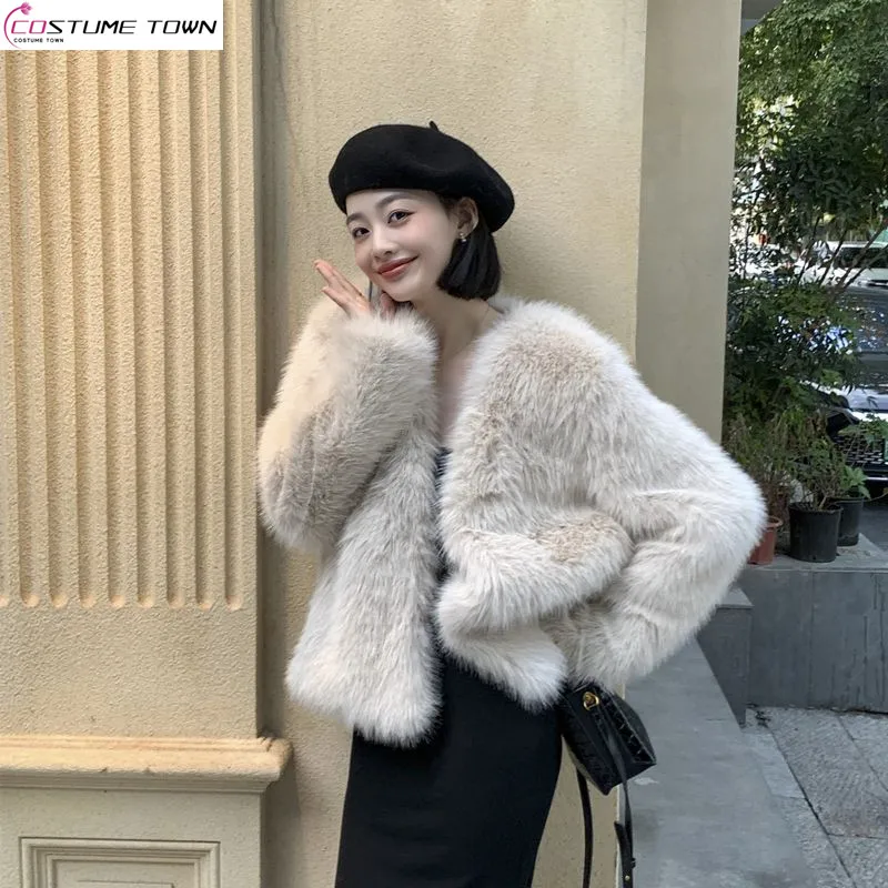 

Imitation Fox Fur Grass Coat Women's Autumn and Winter Korean Edition New Fashion Coat Short Coat