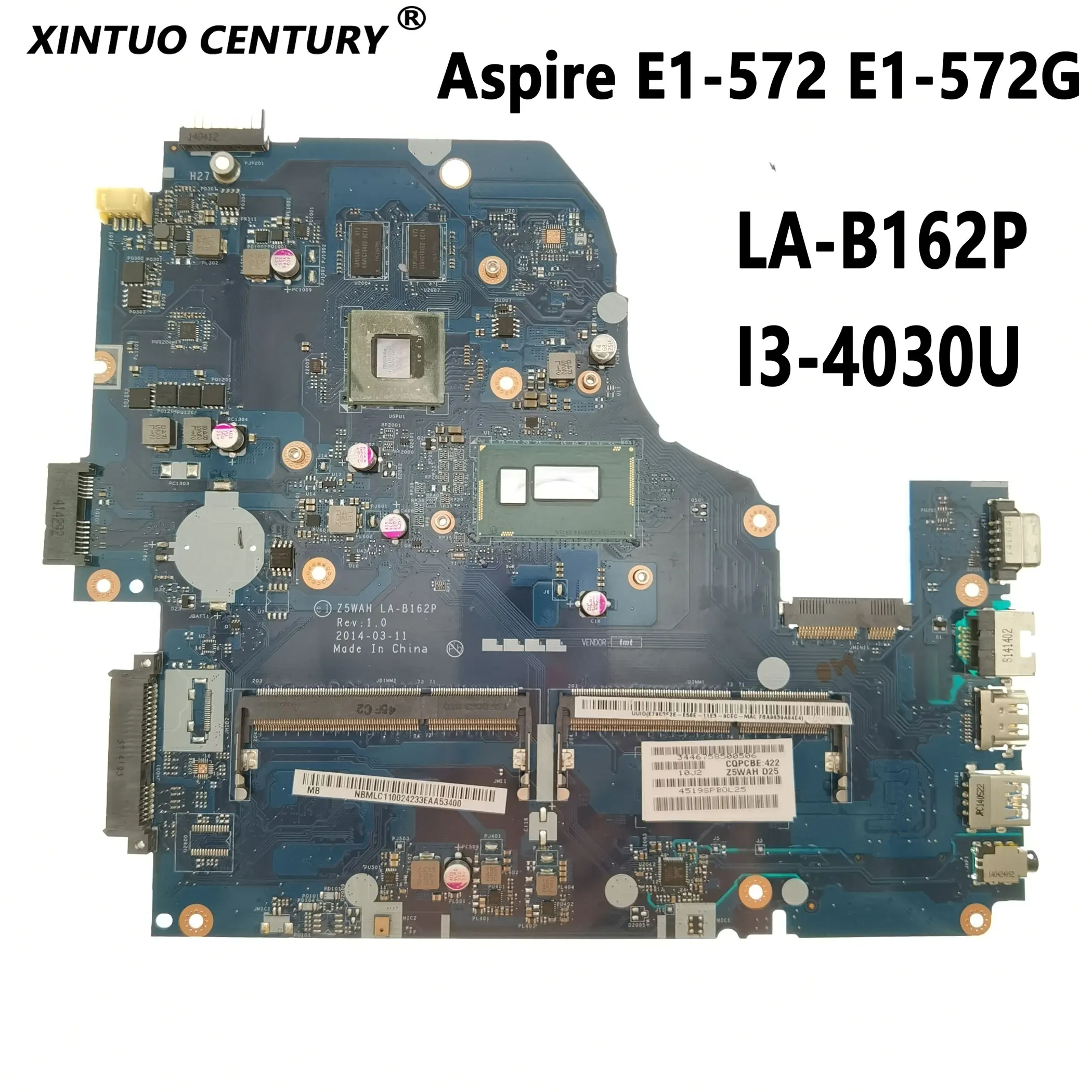 

NBMLC11002 NB.MLC11.002 for Acer Aspire E1-572 E1-572G Motherboard Z5WAH LA-B162P with I3-4030U N15S-GT-S-A2 100% Tested