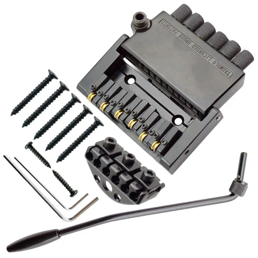 

1 Set 6 String Removable Electric Guitar Saddle Bridge Tailpiece