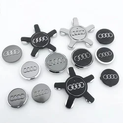 4pcs 60mm 61mm 68mm 69mm 135mm Car Styling AUDI Wheel Center Cap Hub Covers Badge for A3 A4 A5 A6 A7 A8 S4 Auto Accessories