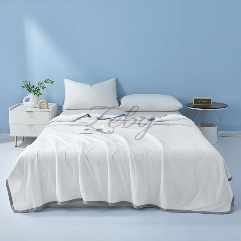 New Wave Pattern Cool Summer Blanket Natural Coolness Qulited Duvet Cooling Sensation Comforter Well-vetilated Queen King Quilt