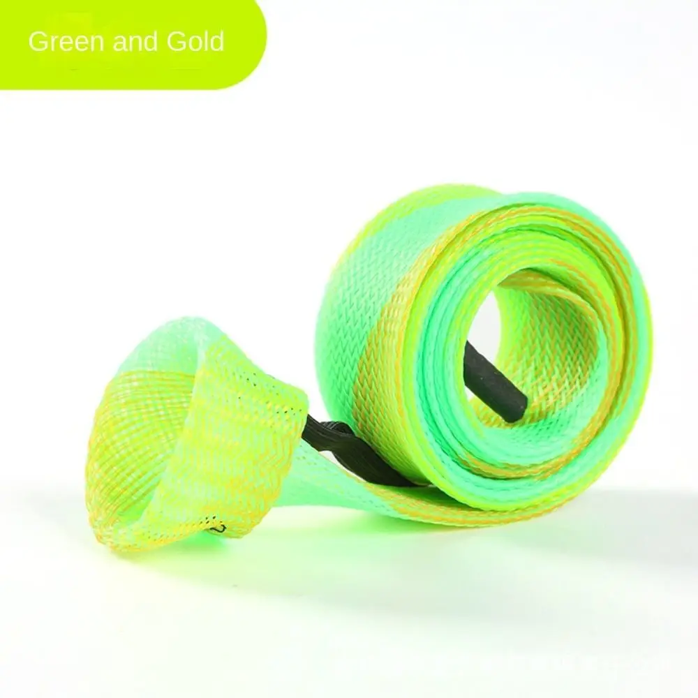 

Braided Mesh Pole Sock Braided Mesh Protector Colorful PET Fishing Rod Protector 30mm*170cm Telescopic Spinning Rod Sleeve