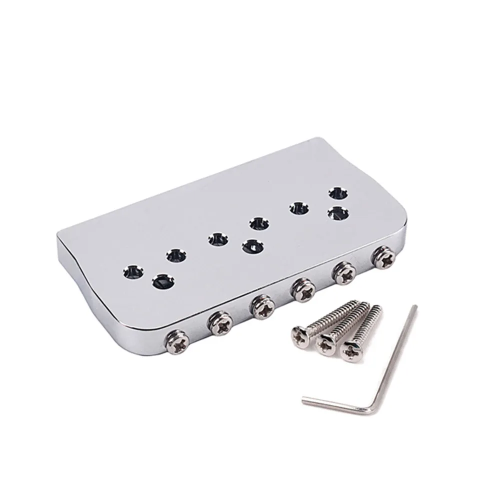 

6 Strings Fixed Saddle Bridge Plate Steel Hardtail Design for Electric Guitar Replacement Upgrade Guitar Parts Accessories