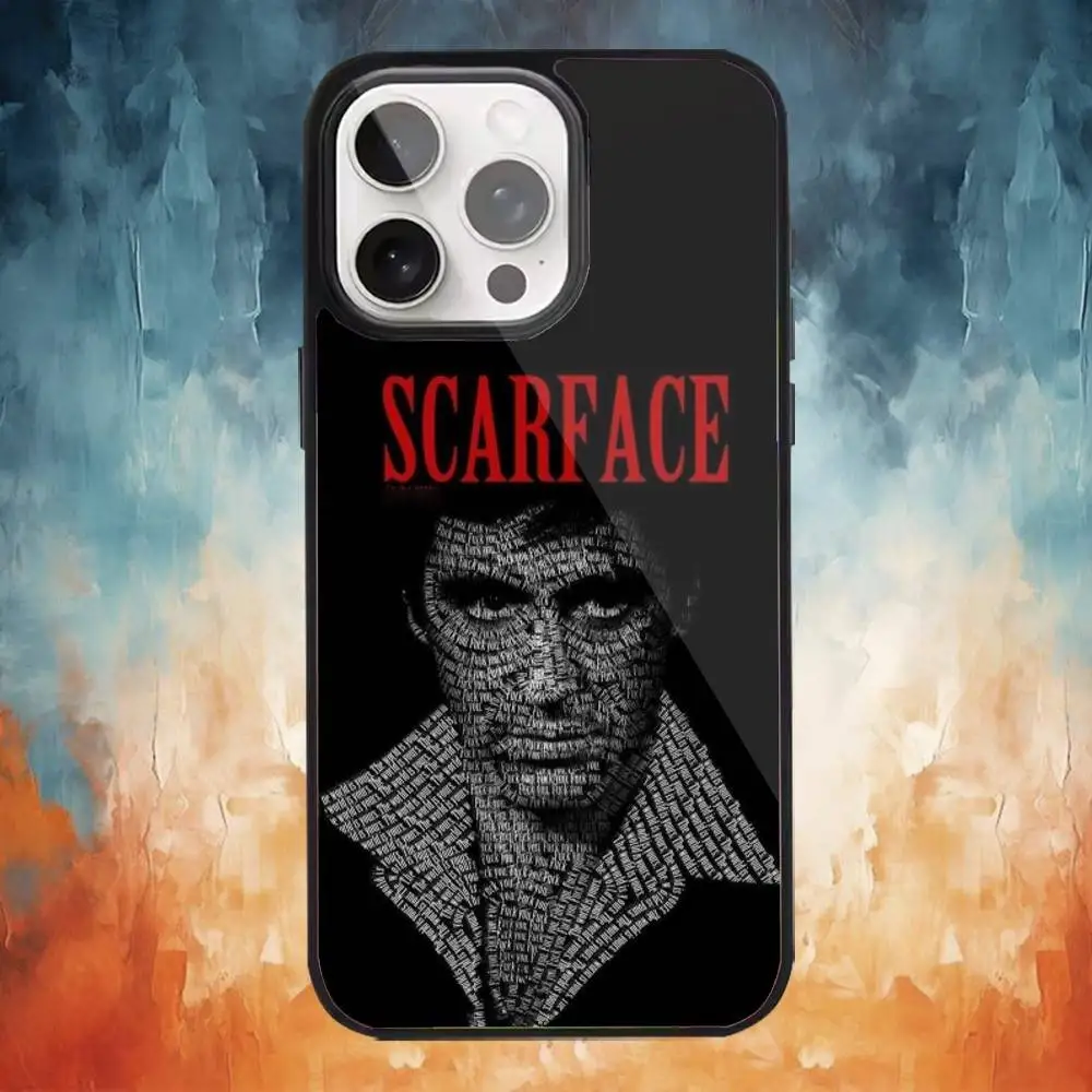 S-Scarfaces Tony M-Montana Phone Case For iPhone17,16,15,14,13,12,11 Plus,Pro Max Magnetic Magsafe Wireless Charging