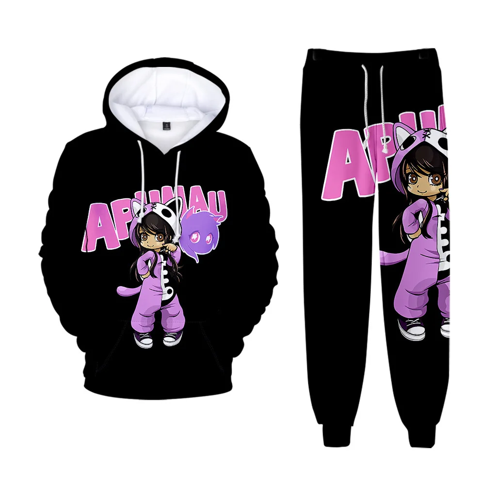 Anime Aphmau Merch 3D Print kids Tracksuit Set Casual Hoodie+Pants 2pcs Sets Spring Autumn Oversized Sweatshirt Fashion Clothes