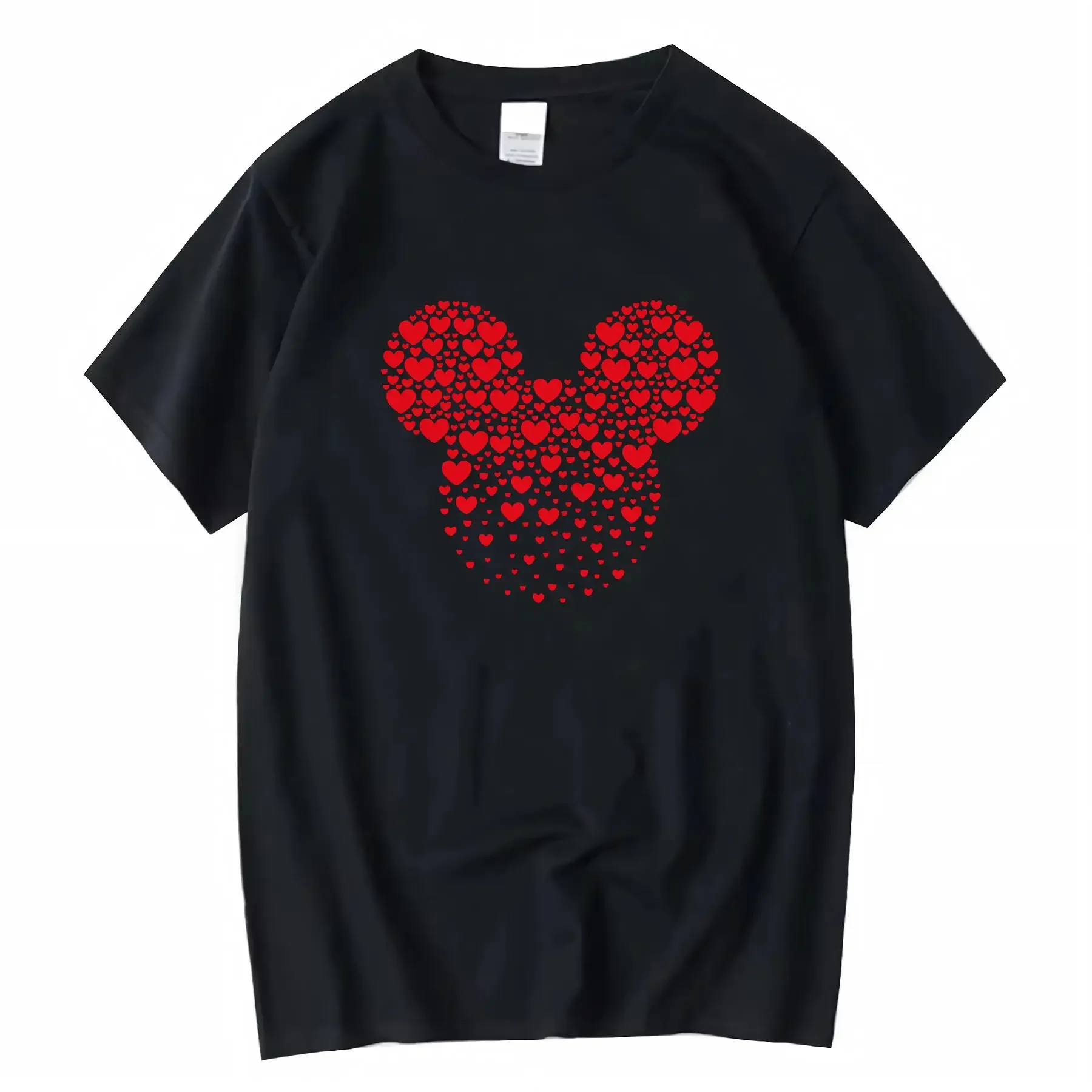 

Disney Licensed Mickey Minnie Mouse Cartoon Print Women's Round Neck T Shirt Suitable for Casual Everyday Wear vintage Washed