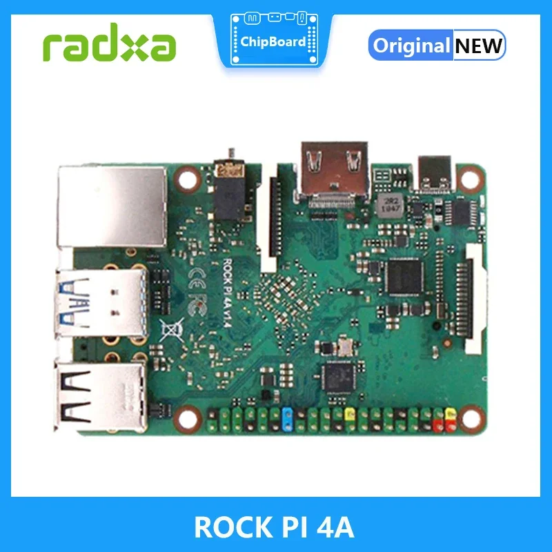 ROCK PI 4A V1.4 Rockchip Board, ROCK 4A+ D4E64(128), High-speed Version OP1 onboard eMMC RK3399 Cortex6 SBC Single Computer