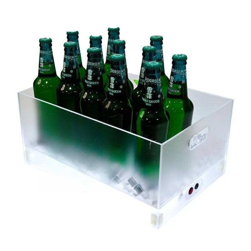 Bar KTV Drinkware Acrylic Glow-Up Cocktail Ice Bucket 12-Pack LED High-Value Beverage Beer Barrel