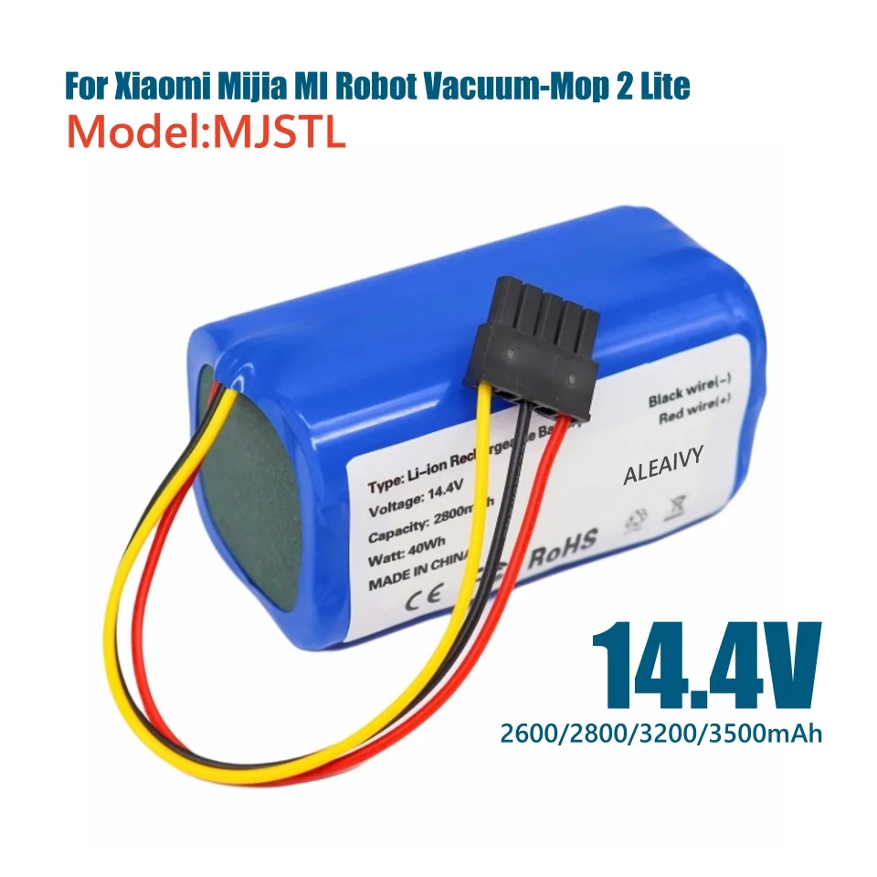 14.4v 2600mAh suitable for Xiaomi, Xiaomi, and Jiami robots vacuum mop 2 Lite model: MJSTL 18650 lithium-ion rechargeable batter