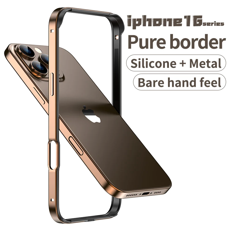 Metal Bumper Case For iPhone 16 15 Pro Max 14 Plus 13 Mini 12 11 XS XR SE 2022 2020 16Pro 16Plus 15Pro 14Pro Phone Accessories