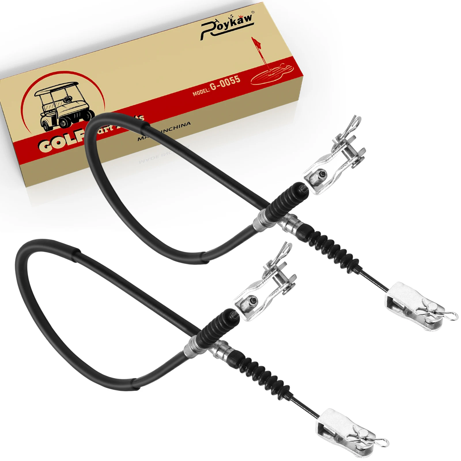 

Roykaw Golf Cart Brake Cable, Driver & Passenger Side for Club Car DS 1981-1999, OEM # 1011125, 1011403, 1016761-01