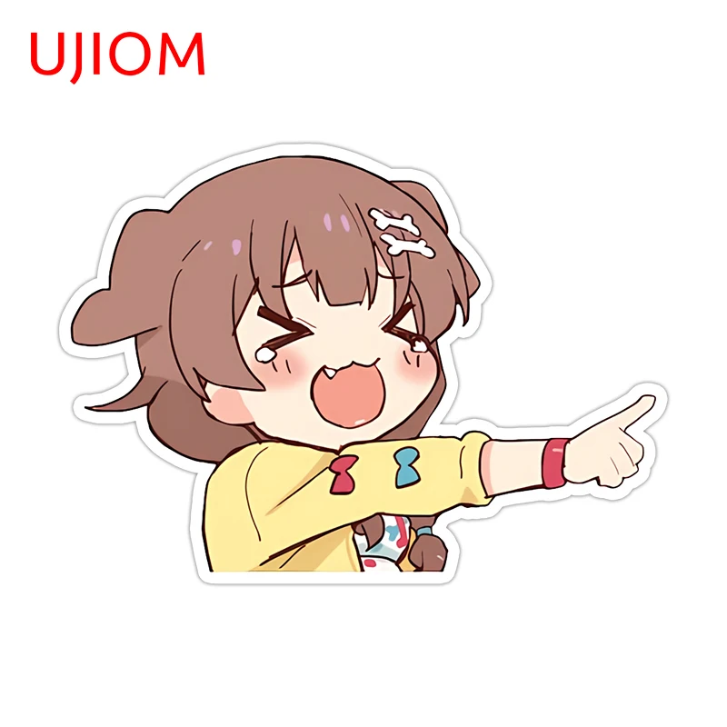 UJIOM Inugami Korone Chibi Spiegel-Wandaufkleber, schöne Kühlschrankaufkleber, praktische, einfache, kreative, individuelle Tapeten