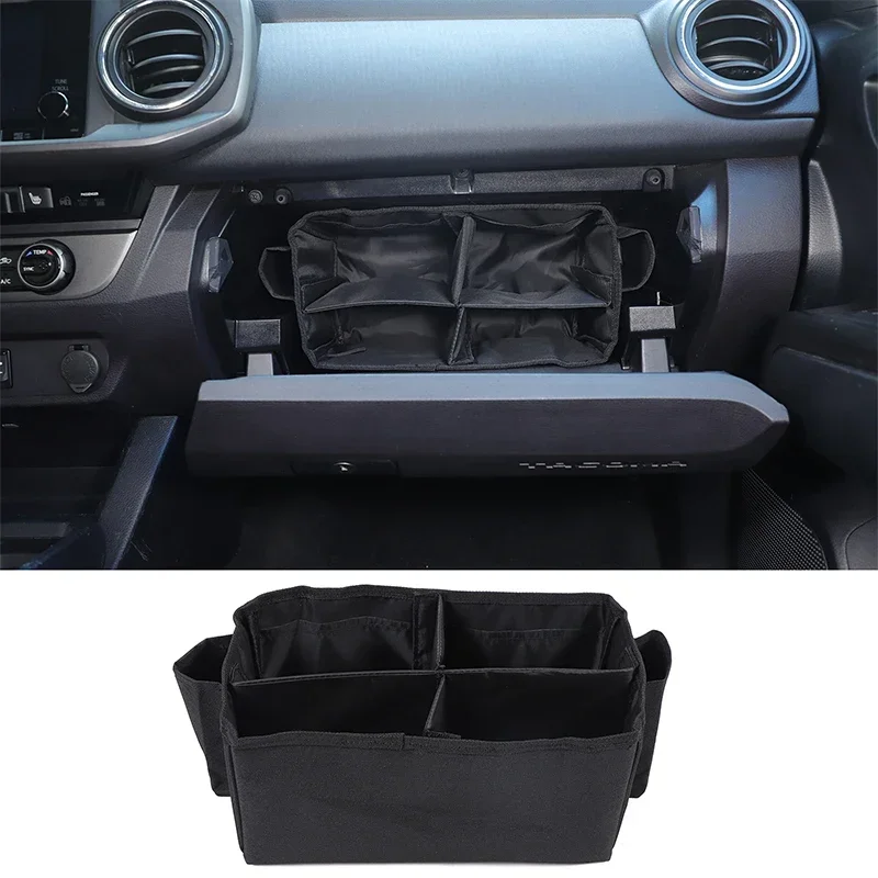 

For Toyota Tacoma Co-Driver Storage Box Divider Storage Bag center Armrest Box Stowing Tidying Interior Car Accessories