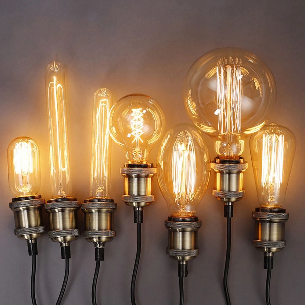 Retro Edison Bulb E27 220V 40W Ampoule Dimmable Vintage Bulb Edison Lamp Incandescent Light Bulb Home Decor Filament Light Bulb