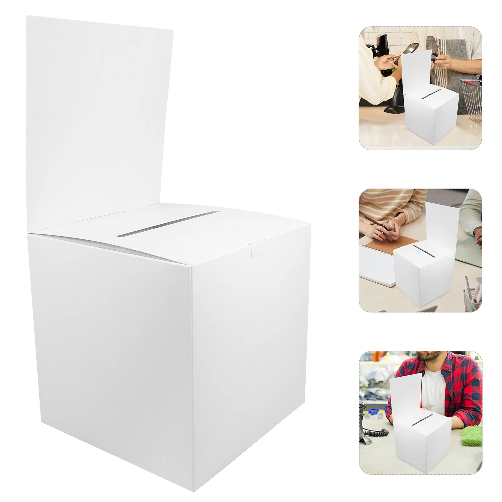 6Pcs Sturdy Lottery Box Multi-Purpose Raffle Ticket Holder for Business Meetings Raffle Box Lottery Case Donation Case