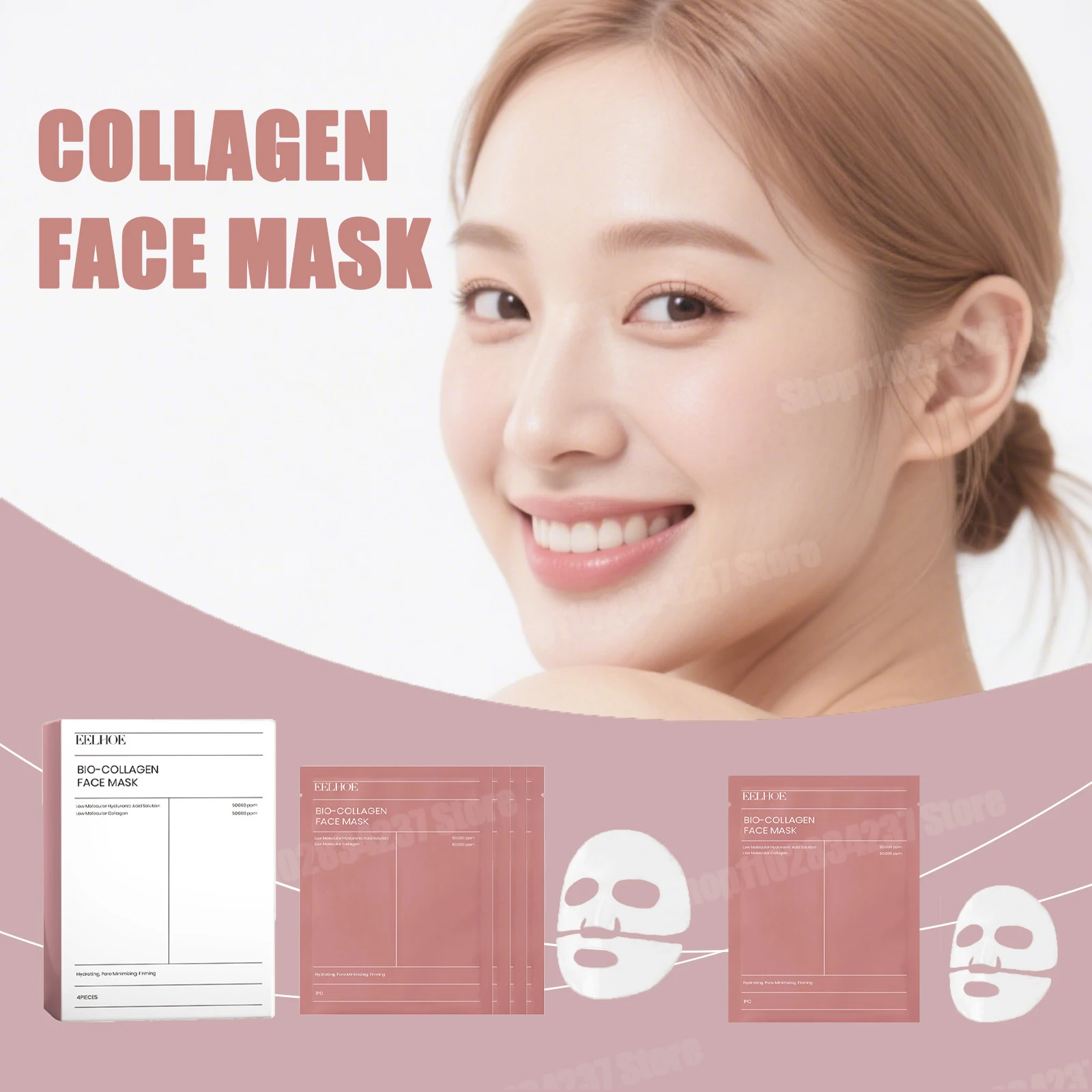 

Bio Collagen Wrapped Face Mask Shrink Pores Overnight Deep Hydration Moisturizing Brightening Skin Care