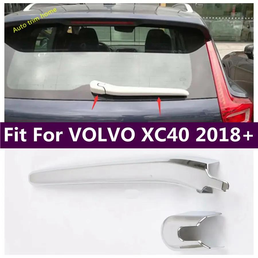 

ABS Chrome Rear Window Windscreen Wiper Decoration Protector Kit Cover Trim Fit For VOLVO XC40 2018 - 2024 Car Accessories