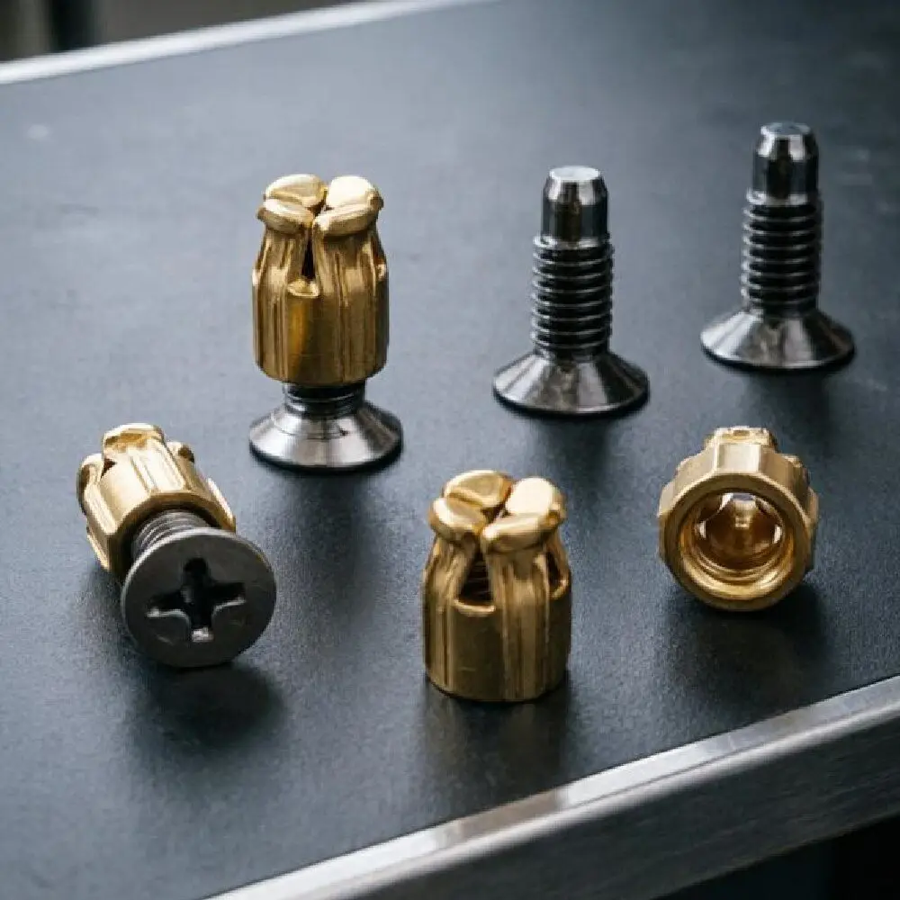 20Set Embedded Parts Cabinet Hinge Nut Screw Rust Proof Reusable Expansion Nut Kit Stable Structure Easy Install
