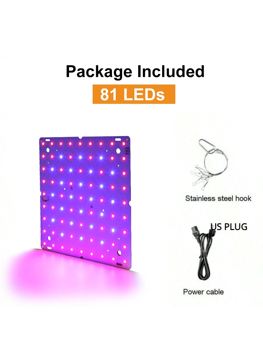 169/81 LED Plant Grow Light Full Spectrum Veg Bloom Lamp Indoor Plant Growing Light Greenhouse Garden US/EU Plug