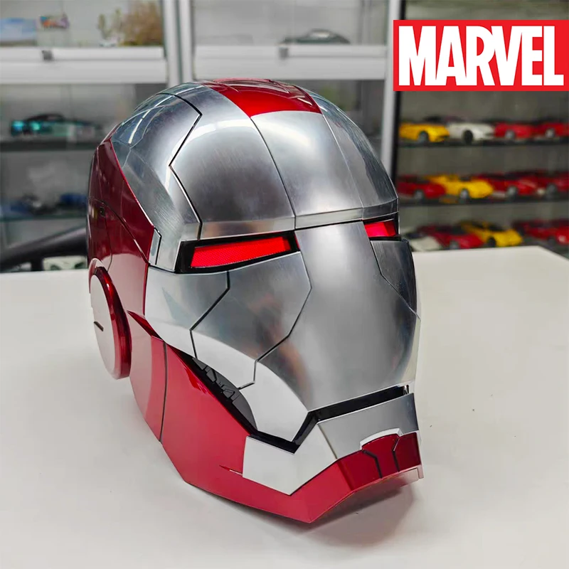 

Marvel Iron Man Autoking 1/1 Mk5 Helmet Remote And Voice Control Iron Man Automatic Helmet Mask With Led Light Figure Funny Gift