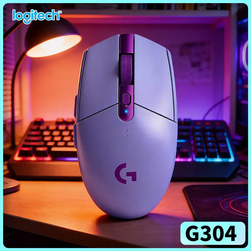 Logitech G304 Wireless Gaming Mouse 12000 DPI HERO Sensor LIGHTSPEED 1ms 9-Month Battery E-Sports Custom Buttons Users