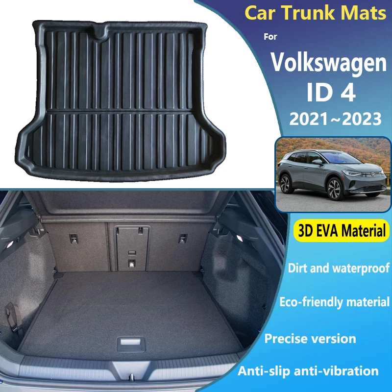 

Car Trunk Mats for Volkswagen ID 4 Accessories 2021 2022 2023 VW ID4 Waterproof Protect Trunk Liner Anti-Slip Cargo Pad 3D EVA