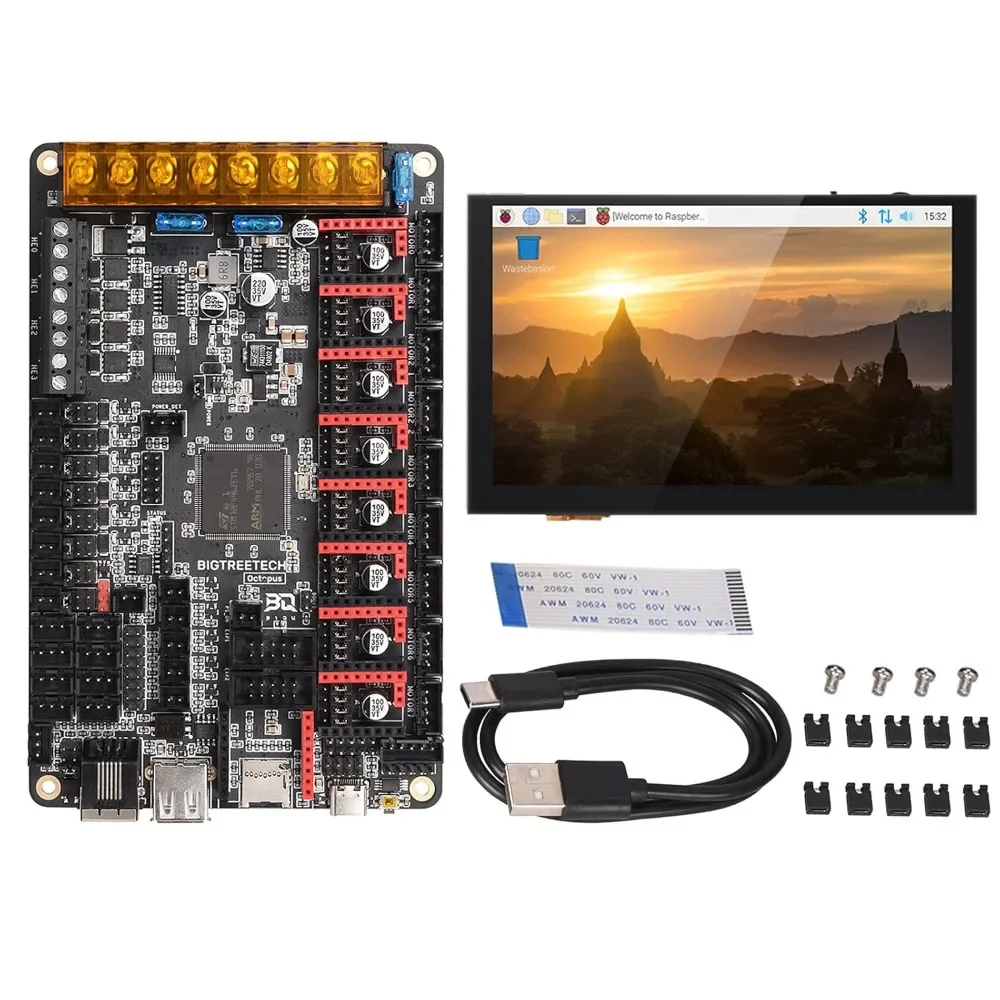 

Hot sale.BIGTREETECH Octopus V1.1 Control Board+PITFT50 V2.1 Touch Screen Display Compatible with BTT Pi 2 TMC2209 Stepper Drive