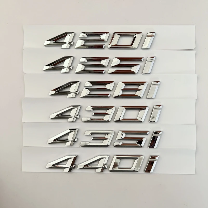 Car 3D ABS Trunk Letters Logo Badge Emblem Styling Decals Sticker For BMW 4 Series 420i 425i 428i 430i 435i 440i F30 F32 F33 F36