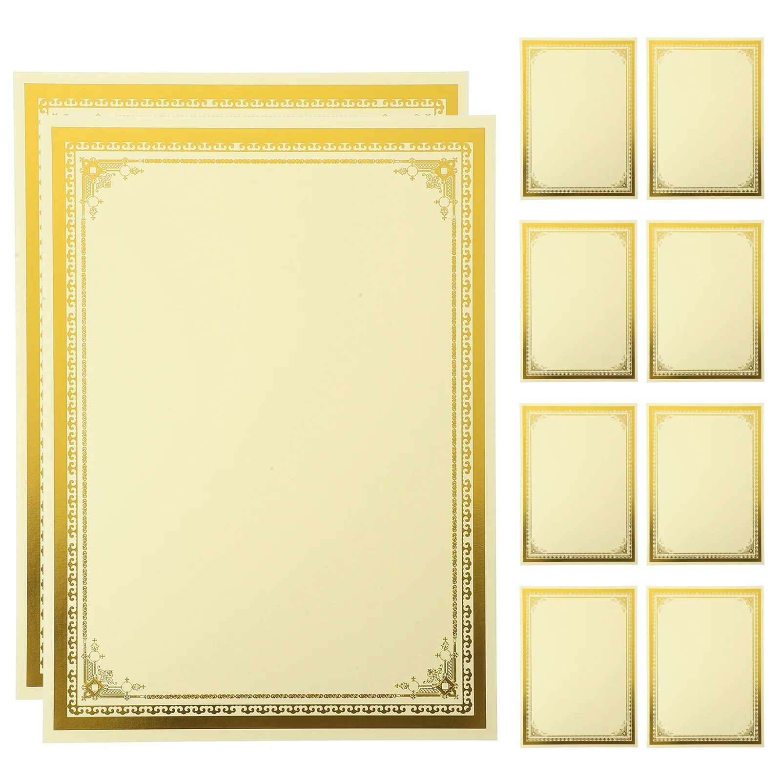 

10 Sheets Certificate Inner Paper Diploma Participation Awards Blank Printable Paper for Academic School Award Honor Certificate