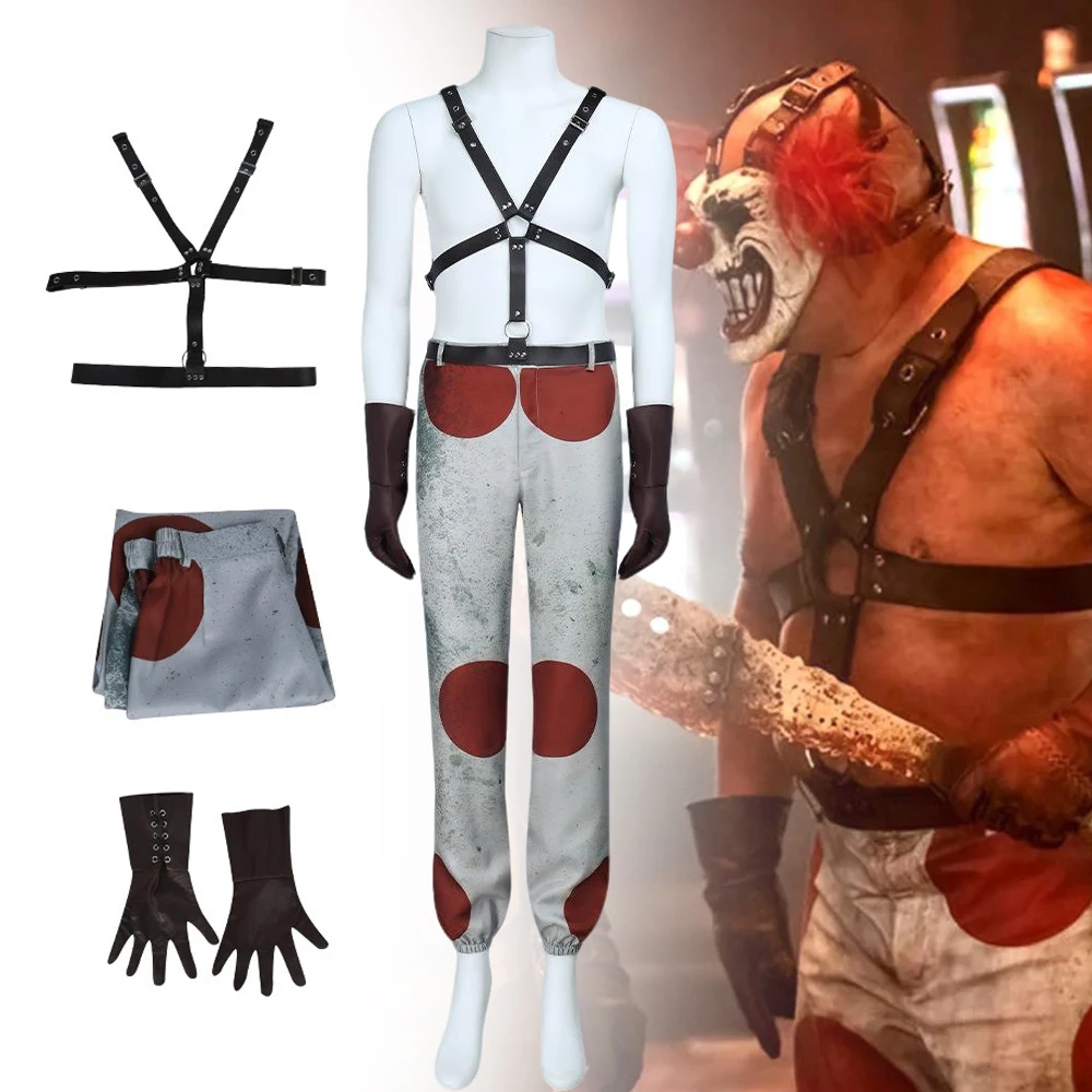 ТВ-серинг, витой металл, сладкий зуб, карнавальный костюм для взрослых и мужчин, брюки, пояс, плечевой ремень, наряды клоуна, карнавальная одежда на Хэллоуин