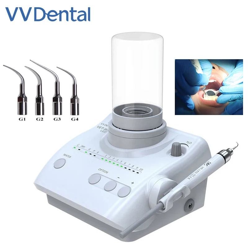 

VVDental Dental Ultrasonic Scaler Scaling Perio Endo Endodontics LED Detachable Handpiece Auto Water Dentistry Equipment