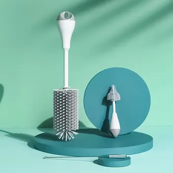 아기용 실리콘 젖병 브러시, 걸이식 설치 및 휴대, 데드 코너 없이 손쉬운 청소, 3 개