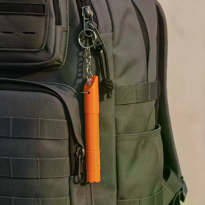 

Ball Pen with LED Flashlight Emergency Whistle 3in1 Keychain Multi Tool for EDC Backpack Students Night Use