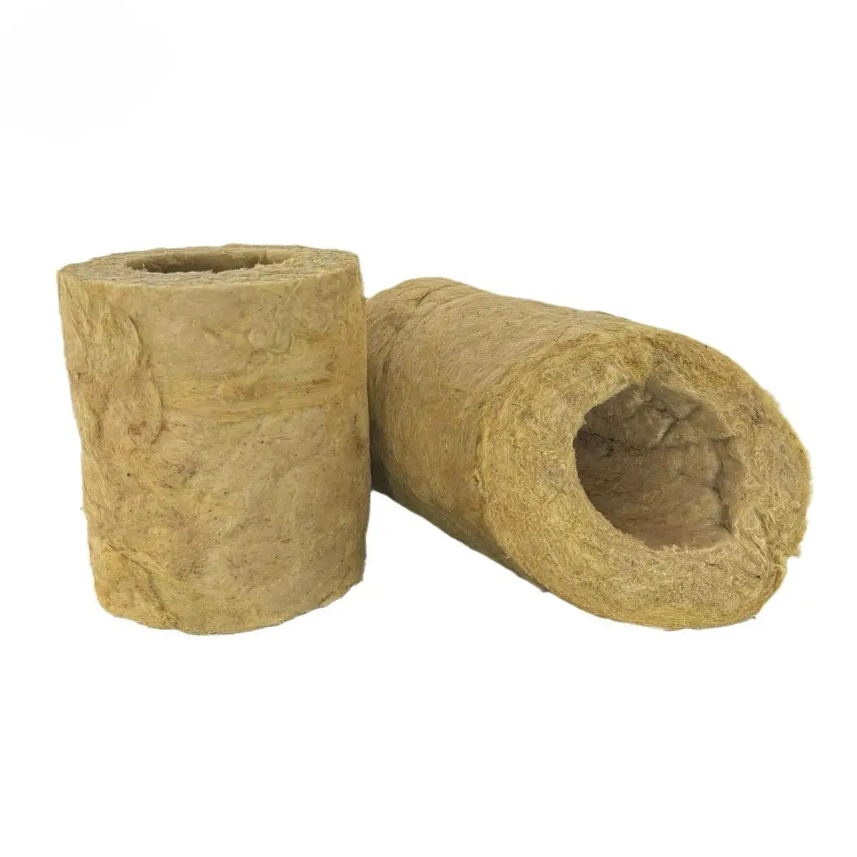 High density rock wool pipe insulation material has the function of fire prevention and water repellency