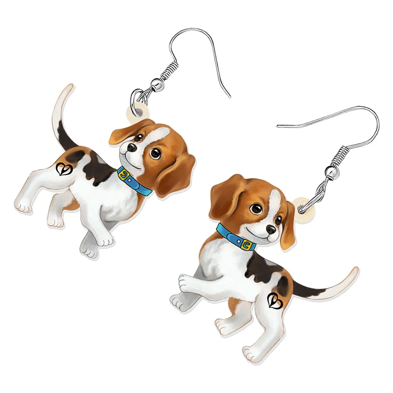 BONSNY Acrylic Adorable Beagle Dog Drop Dangle Earrings Party Favors for Women Girls Kids Dog Lovers Jewelry Charms Gifts