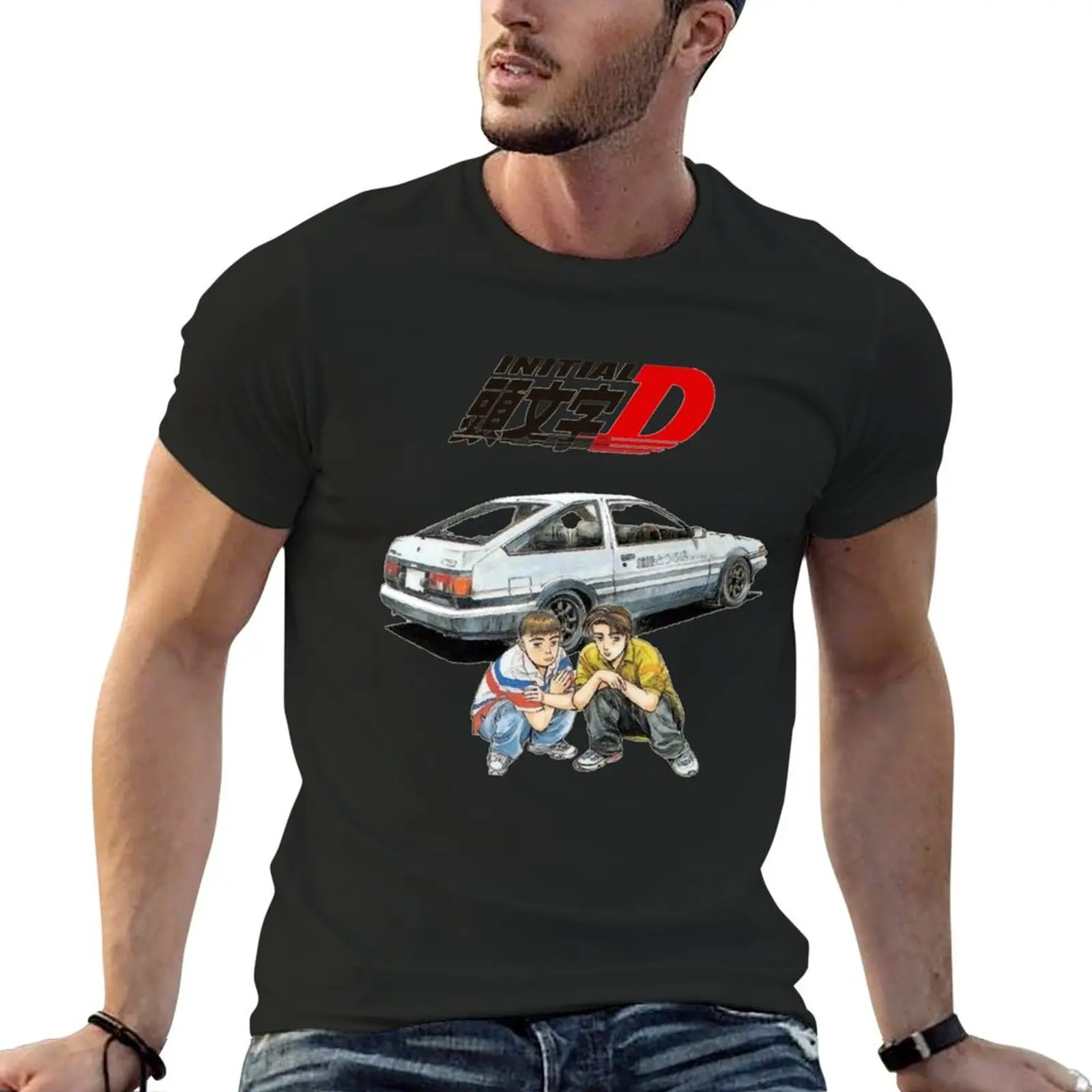 Initial D Takumi and Itsuki T-Shirt sweat rapper graphic tees sweat shirts, men