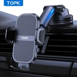 TOPK Universal Car Phone Holder 360° Adjustable Dashboard Windshield Mount for iPhone And Other Smartphones
